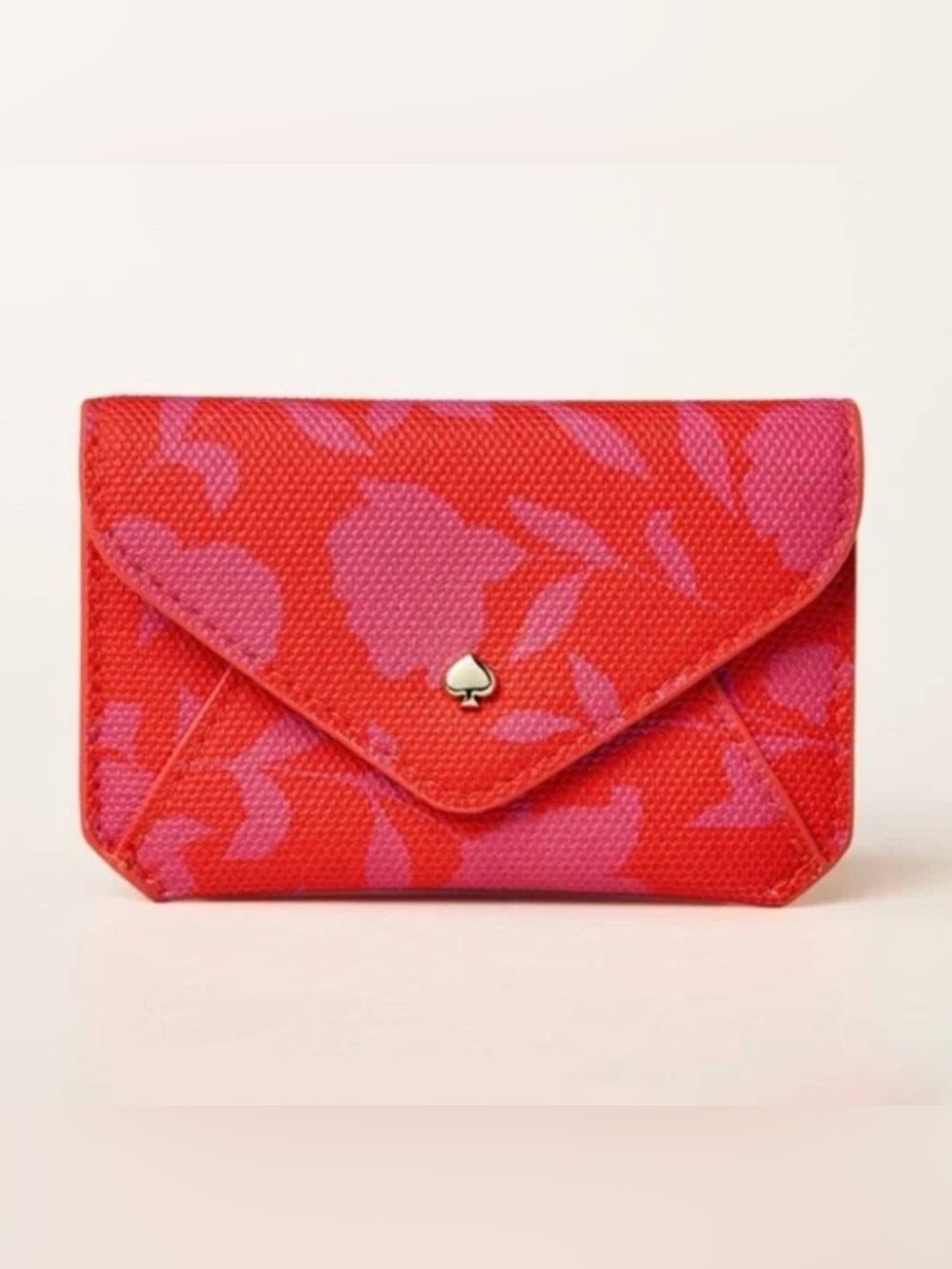 Kate Spade X Target Classic Rose Envelope Card Case Wallet Pink/Red NWT
